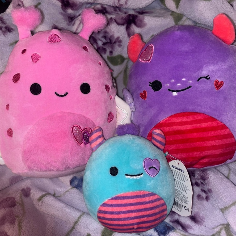 Squishmallows Pink and Purple Plush Set